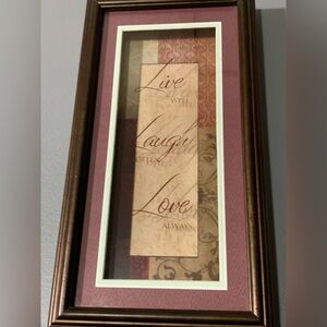 Live Laugh Love Wall Art - Brown and Cream